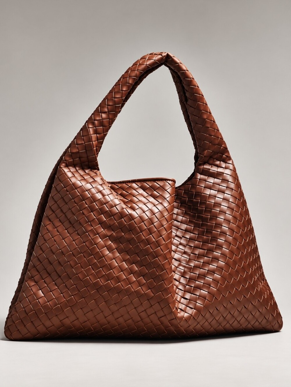 Anthropologie Calla Oversized Woven Handbag Chocolate Brown Hobo $138 NWT